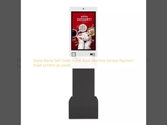 স্ট্যান্ড আউট স্বয়ংক্রিয় অর্ডার টিকিট কিওস্ক মেশিন সার্ভিস পেমেন্ট টিকিট প্রিন্টার পিসি প্যানেল