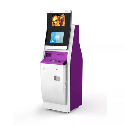 CPU I3 120G ATM ক্যাশ মেশিন ডাবল টাচ স্ক্রীন সেলফ সার্ভিস কিয়স্ক